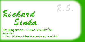 richard sinka business card